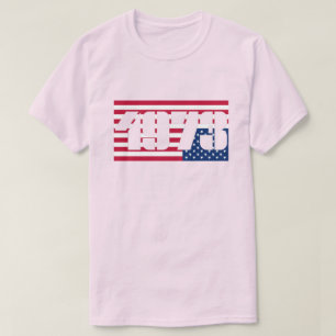 Auf dem Kopf stehende USA-Flagge 1973 T-Shirt für 