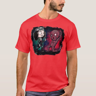 Auf dem Kopf stehendes Metall T-Shirt