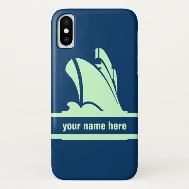 Auf dem Kurs-Grün personalisiert Case-Mate iPhone Hülle (Rückseite)