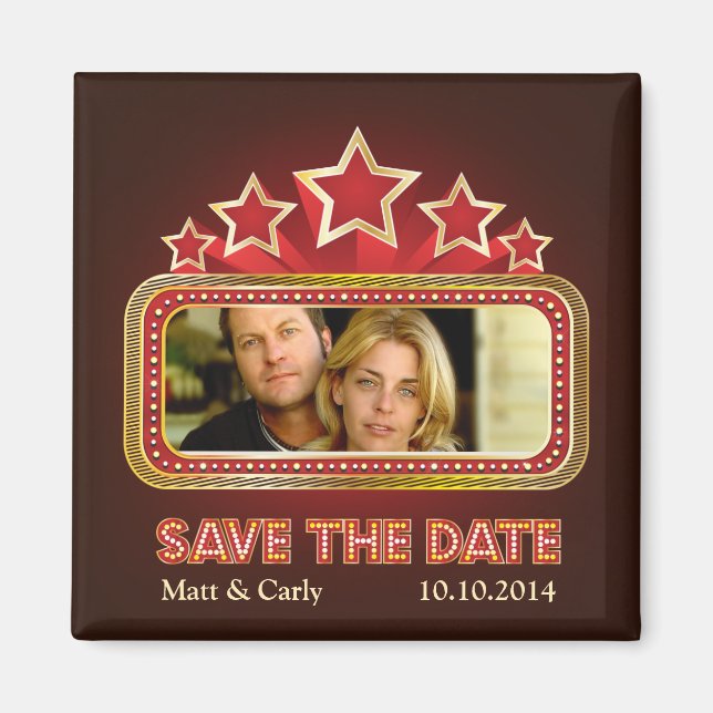 Auf dem lichtstarken Save the Date Foto Magnet (Vorne)
