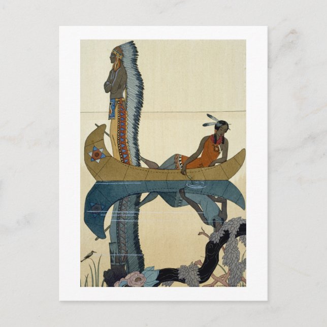 Auf dem Missouri 1922 (pochoir Druck) Postkarte (Vorderseite)