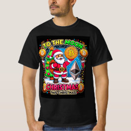 Auf dem Mond dieser Weihnachts-Krypto-T - Shirt