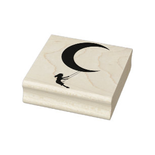 Auf dem Mond schwingen Gummistempel