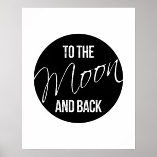 Auf dem Mond und zurück Zitat Liebe Poster