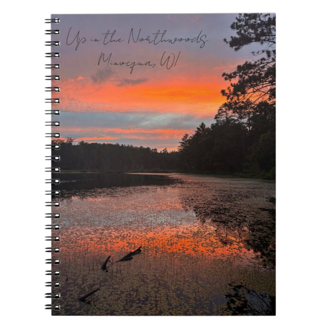 Auf dem Northwoods Lake Foto Notebook Notizblock (Vorderseite)