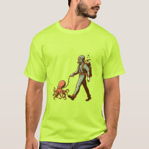 Auf dem Oktopus laufen T-Shirt