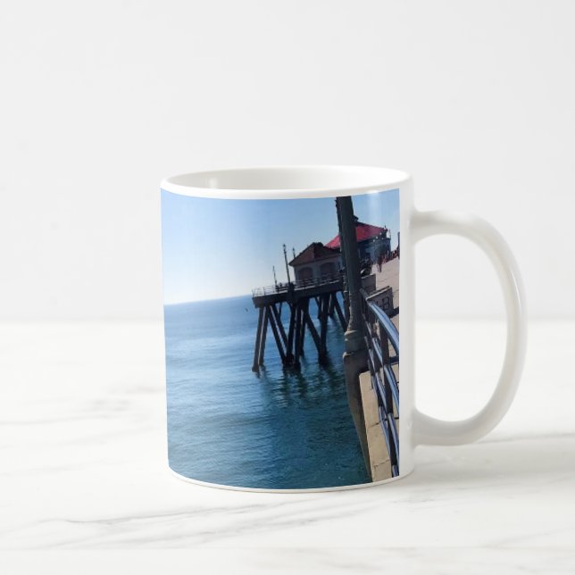 Auf dem Pier, Huntington Beach, Kalifornien Kaffeetasse (Rechts)