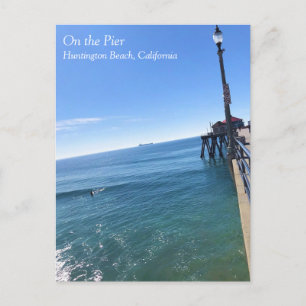 Auf dem Pier, Huntington Beach, Kalifornien Postkarte