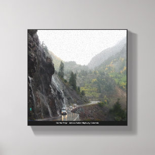 Auf dem Rand Million Dollar-Landstraße Colorado Leinwanddruck