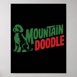 Auf dem Rückberg Doodle Hundeliebhaber Retro Outdo Poster