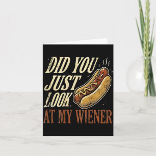 Auf dem Rücken sah er meinen Wiener lustiger Hotdo Karte