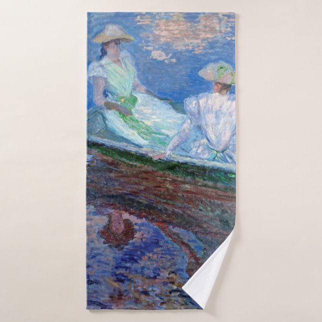 Auf dem Schiff, Monet Badehandtuch (Badehandtuch)
