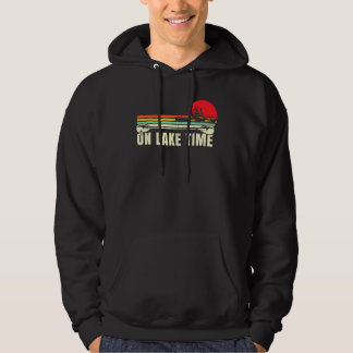Auf dem See Retro Bootfahren Pontooning Kajak mögl Hoodie