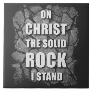 Auf dem soliden Felsen stehe ich Christlich zum Gl Fliese