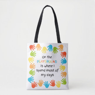 Auf dem Spielplatz Tote Bag