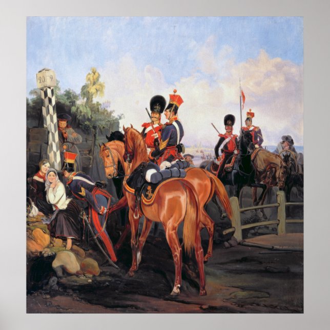 Auf dem Stein der Mile, 1859 Poster (Vorne)