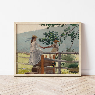 Auf dem Stile   Winslow Homer Poster