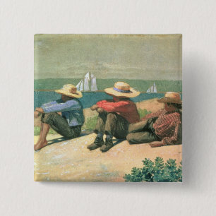 Auf dem Strand 1875 (w/c) Button