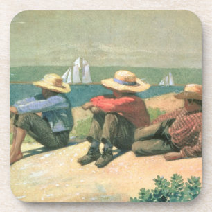 Auf dem Strand 1875 (w/c) Untersetzer