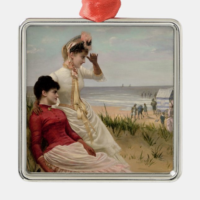 Auf dem Strand Ornament Aus Metall (Vorne)