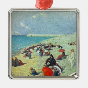 Auf dem Strand Silbernes Ornament