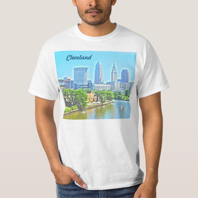 Auf dem T - Shirt Cleveland rollen (Vorderseite)
