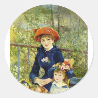 Auf dem Terrasse Runder Aufkleber