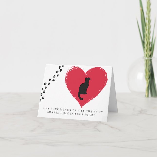 Auf dem Verlust Ihrer Katze Karte (Vorderseite)