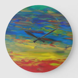 Auf dem Wasser Große Wanduhr