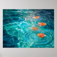 Auf dem Wasser schwimmende Blumen 