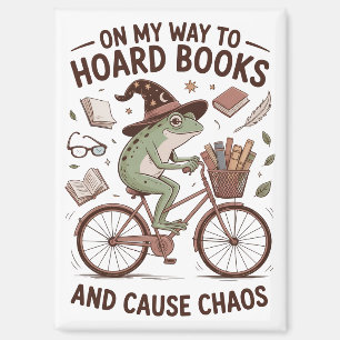 Auf dem Weg, Bücher zu horten und Chaos zu verursa Magnet
