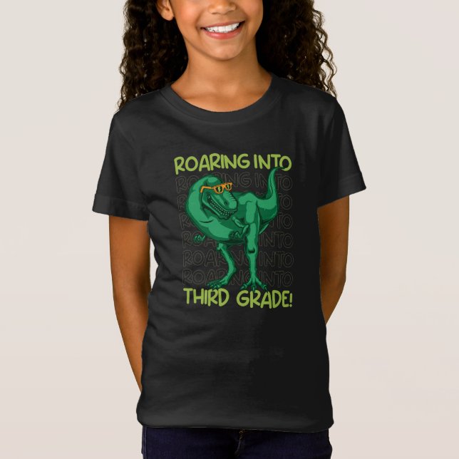 Auf dem Weg in die dritte Klasse, Funny Dinosaur T-Shirt (Vorderseite)
