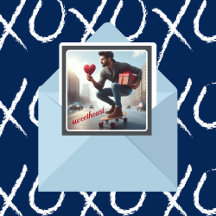 Auf dem Weg mit Geschenk Sweetheart Valentine