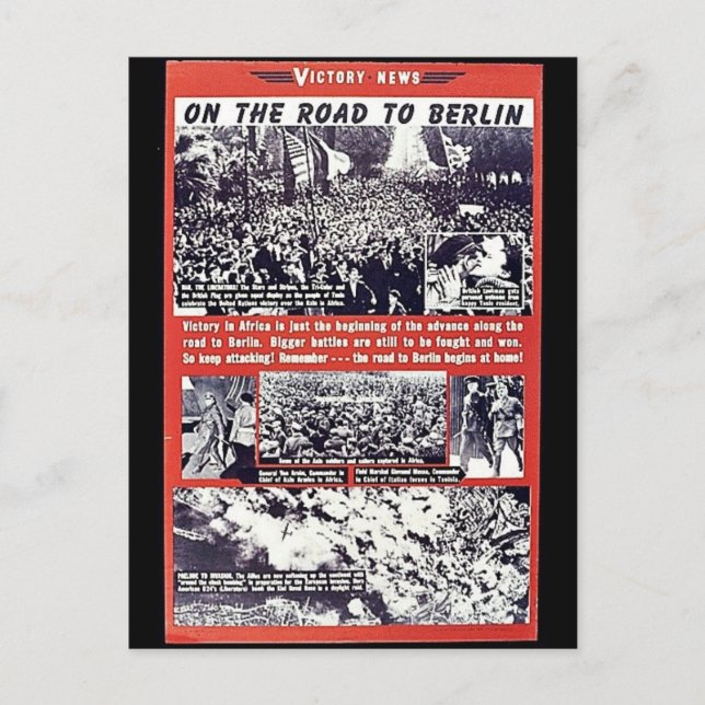 Auf dem Weg nach Berlin Postkarte (Vorderseite)