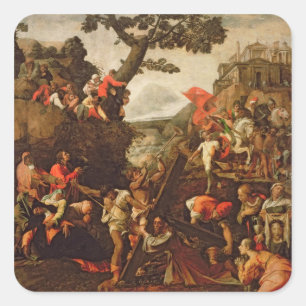 Auf dem Weg nach Calvary Quadratischer Aufkleber