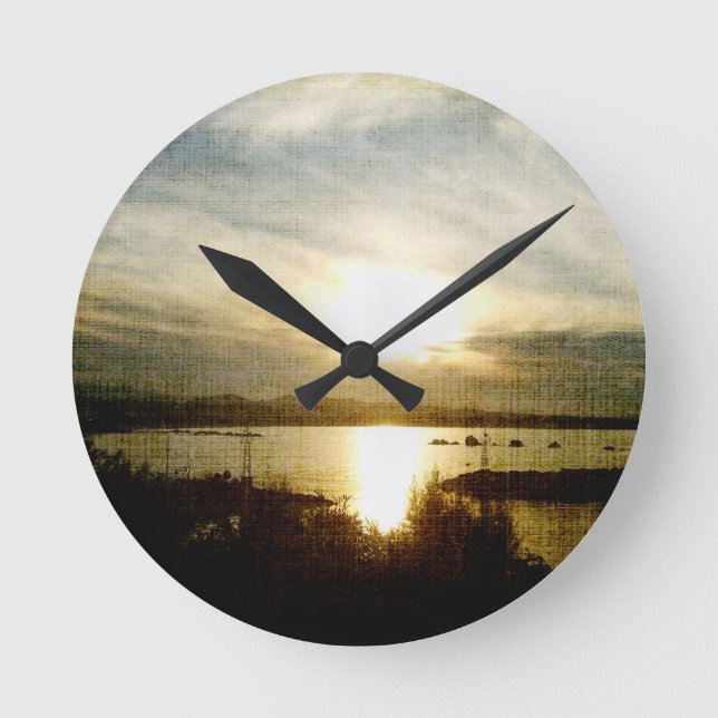 Auf dem Weg nach unten Runde Wanduhr (Vorderseite)