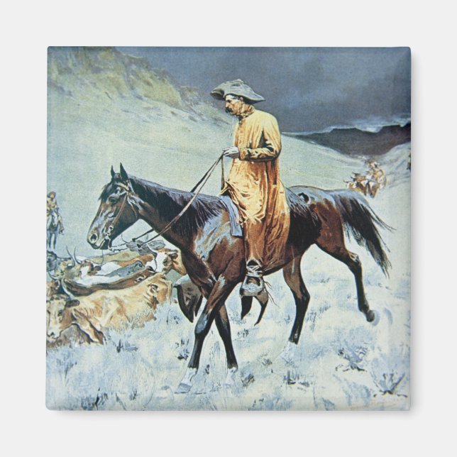 Auf dem Weg (Öl auf Leinwand) Magnet (Vorne)