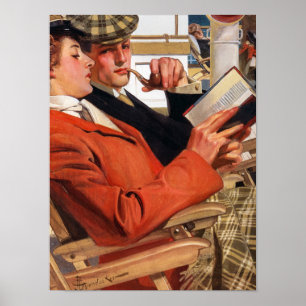 Auf dem Weg über das Meer, 1904 mit Leyendecker Poster