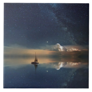 Auf dem Weg zu den Wolken Fliese