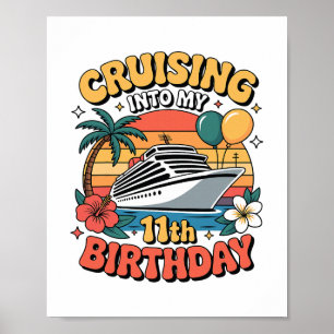 Auf dem Weg zu meinem 11. Geburtstag 11 Jahre alt Poster