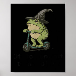 Auf dem Weg zu Tom Foolery Frog, lustig Whimsical  Poster