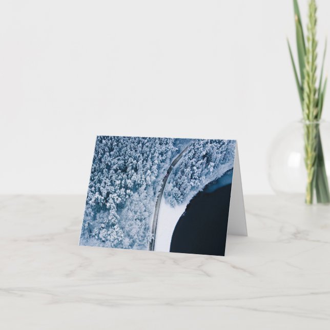 Auf dem Weg zu Weihnachten Karte (Vorderseite)