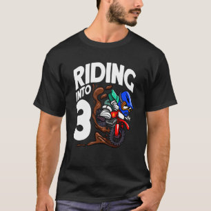 Auf dem Weg zum 3. Geburtstag Dirt Bike Boy Motocr T-Shirt