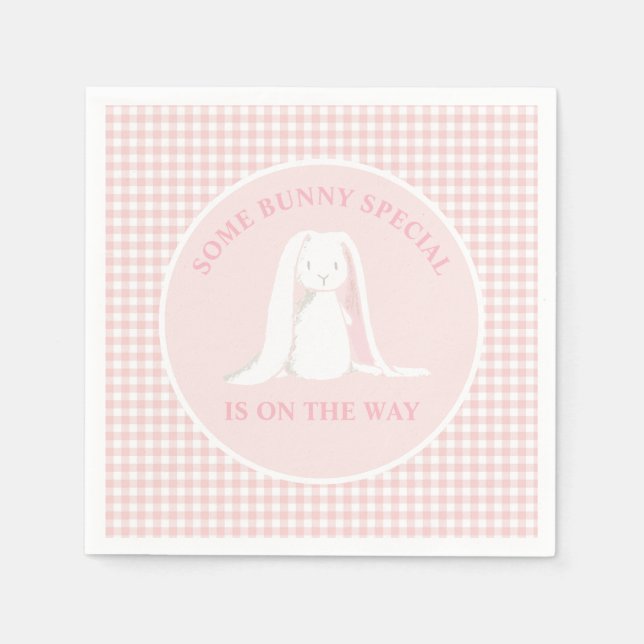 Auf dem Weg zum Baby Dusche gibt es ein Bunny Spec Serviette (Vorderseite)
