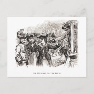 Auf dem Weg zum Derby Postkarte