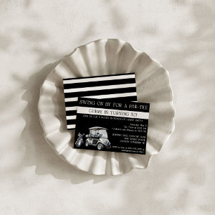 Auf dem Weg zum Geburtstag Par-T-Shirt, Golf Theme Einladung