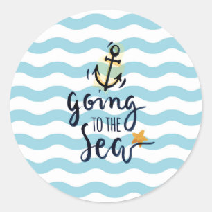Auf dem Weg zum Meer - Nautical Summer Sticker