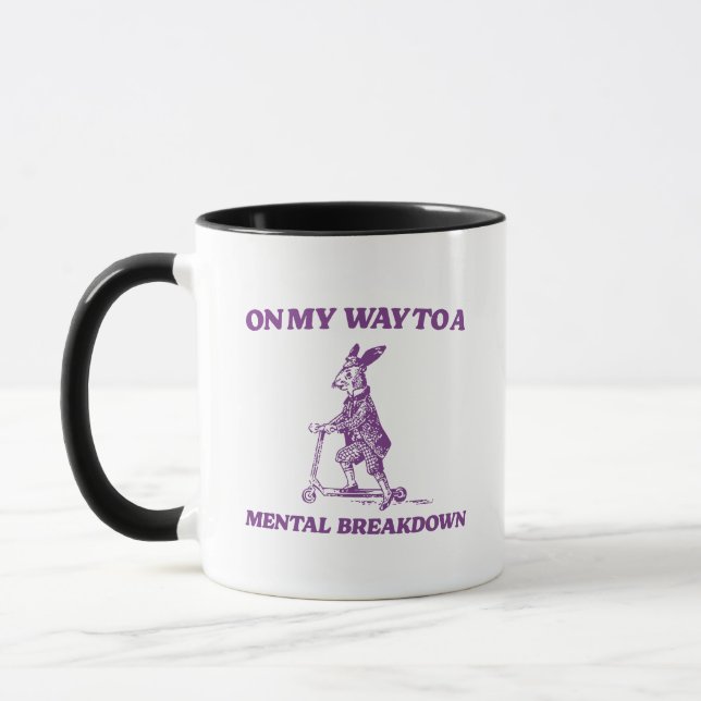 Auf dem Weg zum Nervenzusammenbruch Kaninchen Tasse (Links)