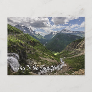 Auf dem Weg zum Sun Road Glacier National Park Postkarte