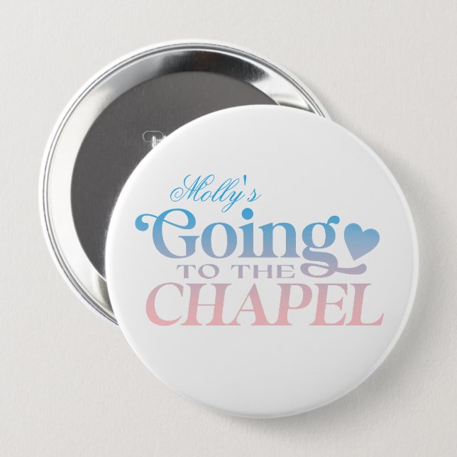Auf dem Weg zur Kapelle - Custom Bride Design Button (Vorne & Hinten)